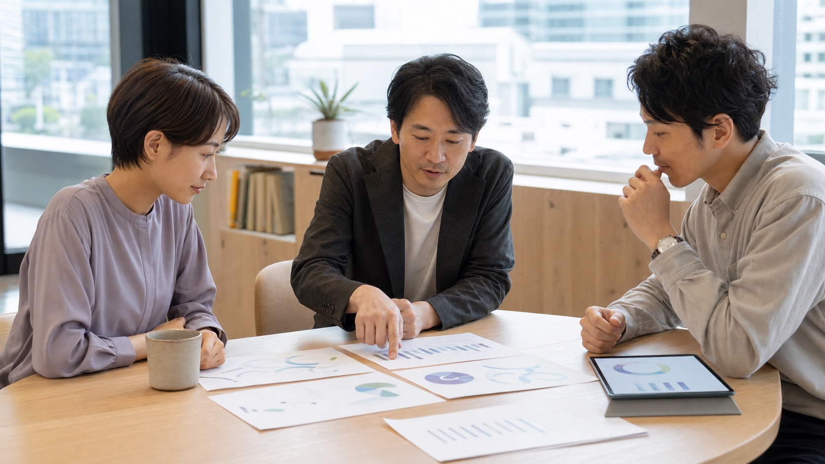 導入成果を確認する顧客チーム