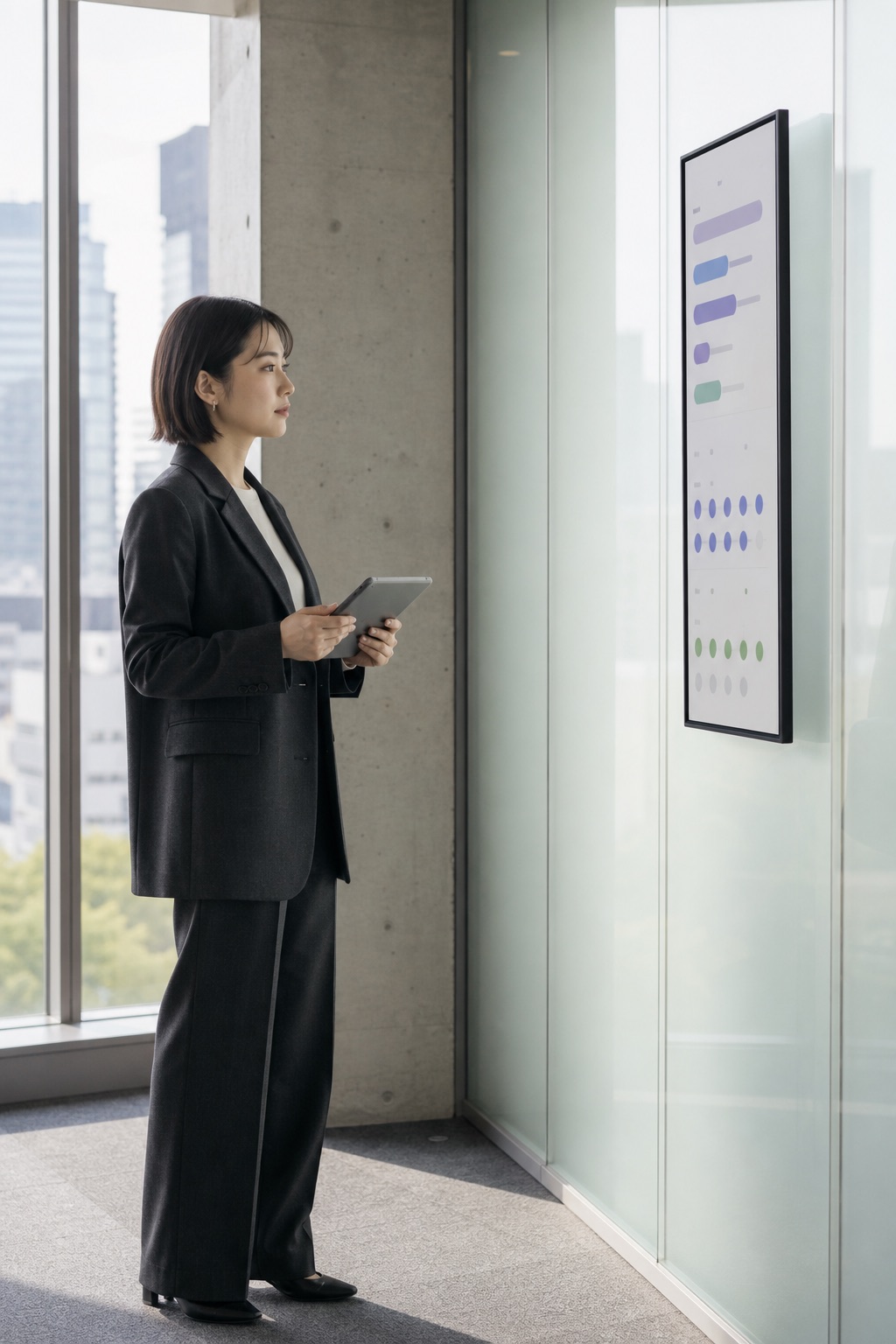 商談状況を確認する営業担当者
