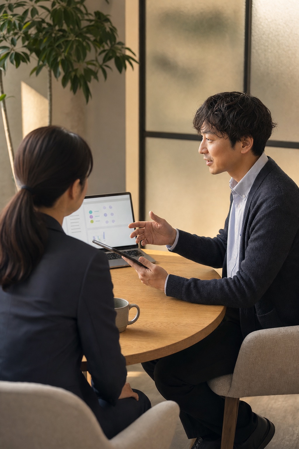 顧客支援の計画を立てるカスタマーサクセス担当者